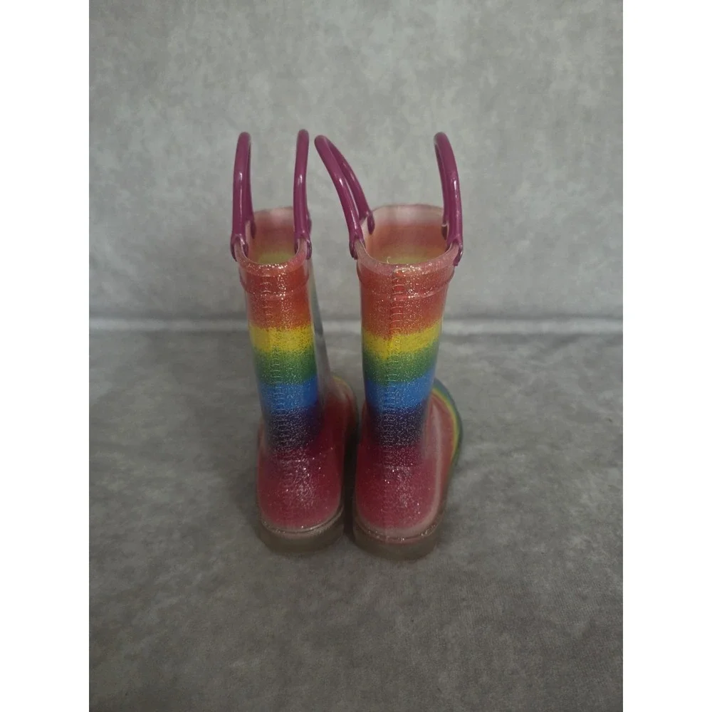 Girls Rainboots Size 8 Multi Color